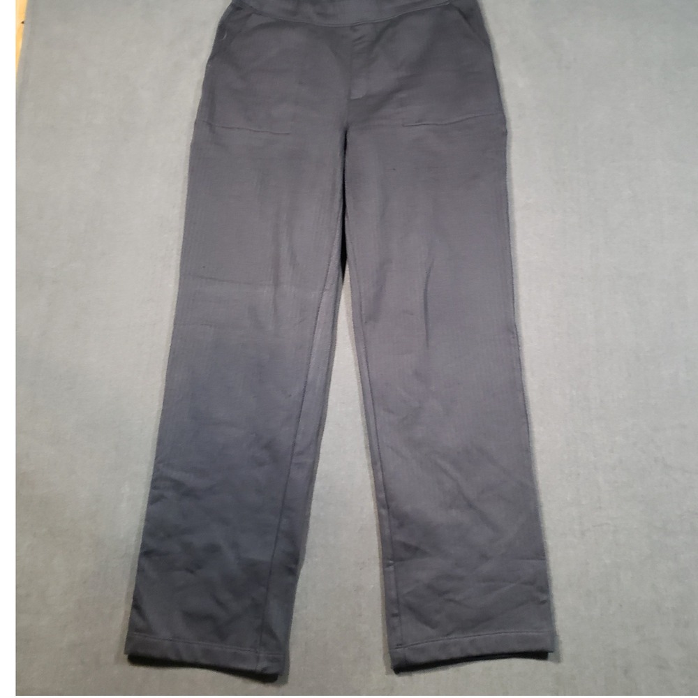 Mondetta Straight Leg Pants Womens Medium Gray Herringbone Fleece Lined Pull On